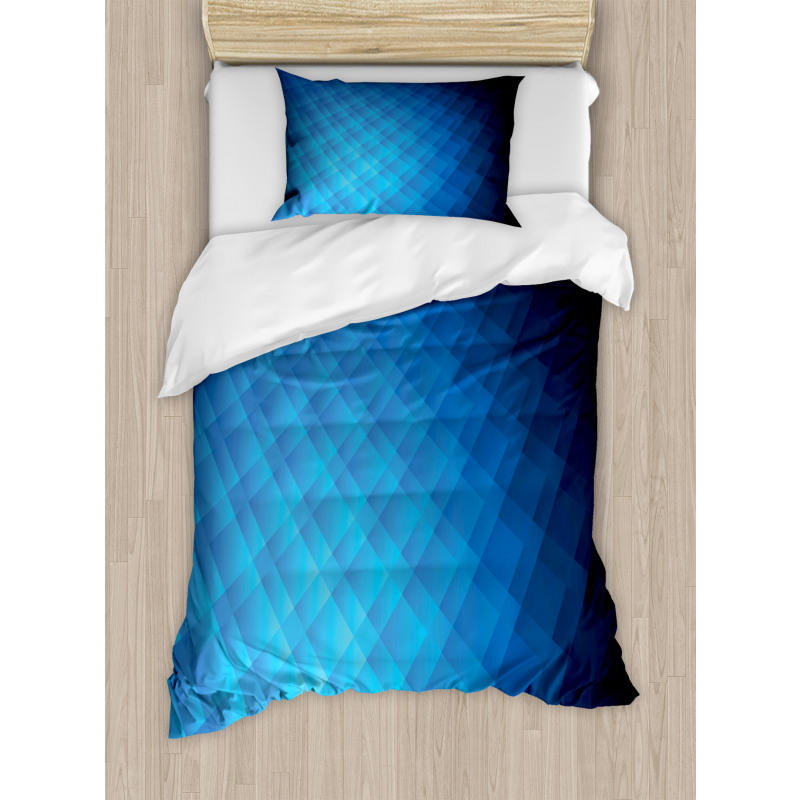 Vibrant Geometric Ombre Square Duvet Cover Set