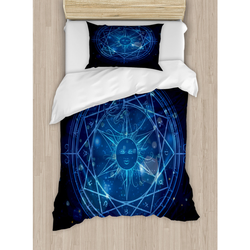 Alchemy Magic Circle Sun Face Duvet Cover Set