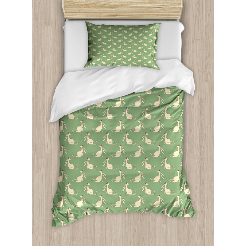 Childish Theme Hare Long Ear Duvet Cover Set