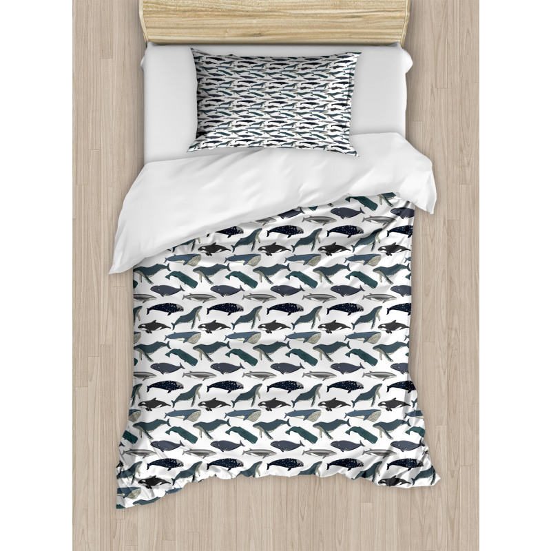 Whales Aquatic Species Marine Duvet Cover Set