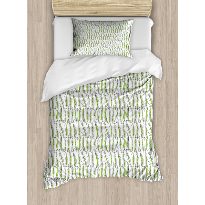 Green Peas Doodle Fresh Duvet Cover Set