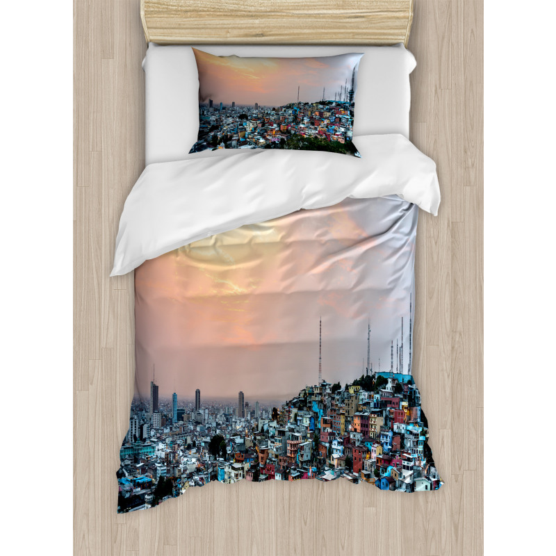 Guayaquil City at Sunset Duvet Cover Set