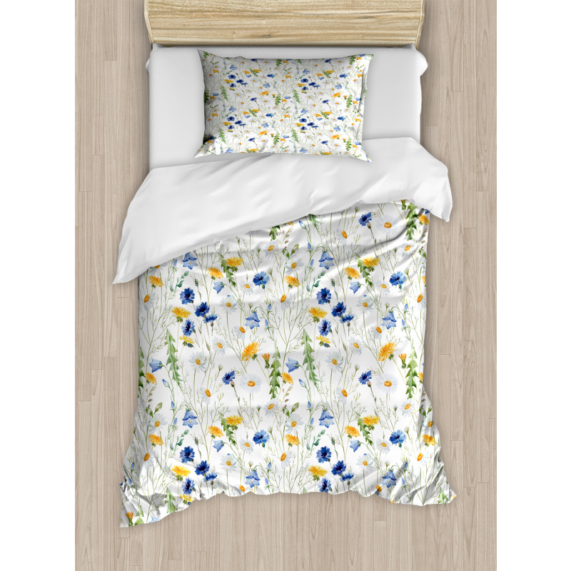 Poppies Daisies Rural Duvet Cover Set