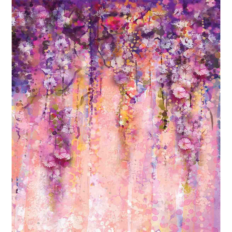 Watercolor Wisteria Blooms Duvet Cover Set