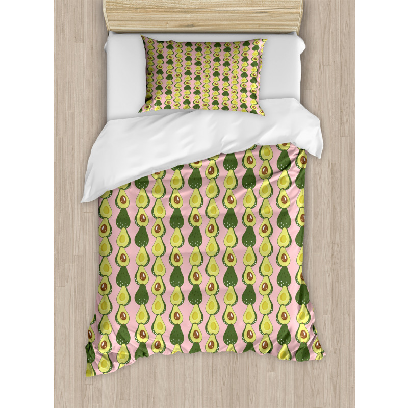 Halved Tropic Fruit Pattern Duvet Cover Set