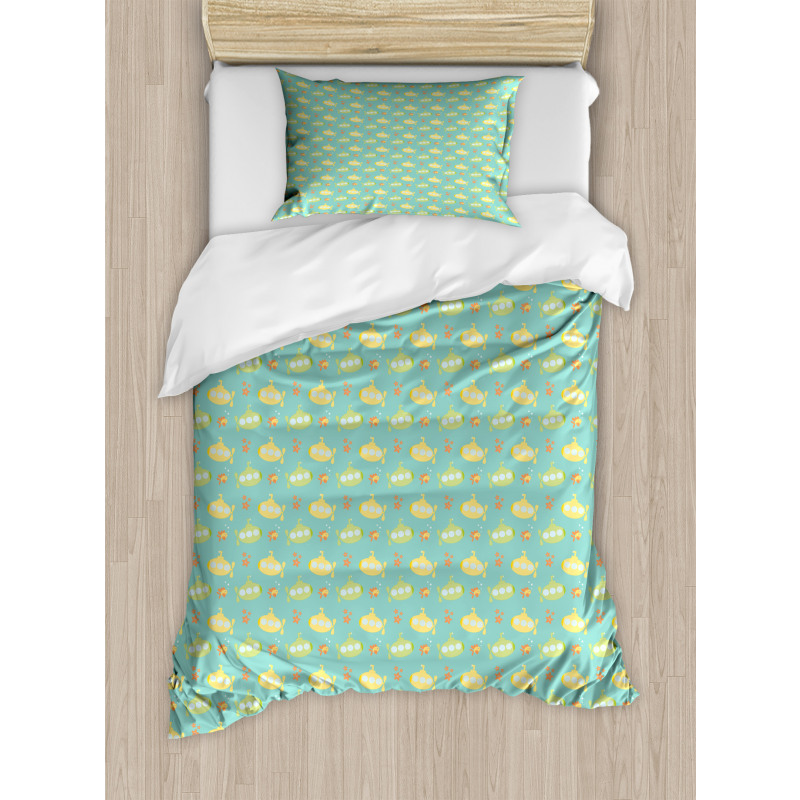 Fish Starfish Undersea Duvet Cover Set