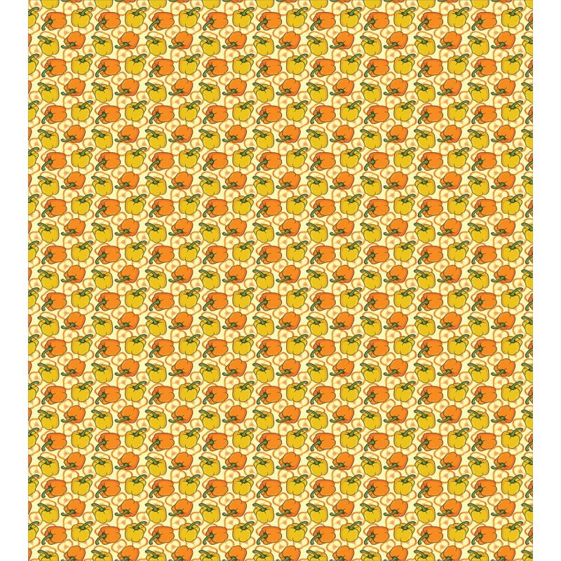 Peppers and Slices Pattern Duvet Cover Set