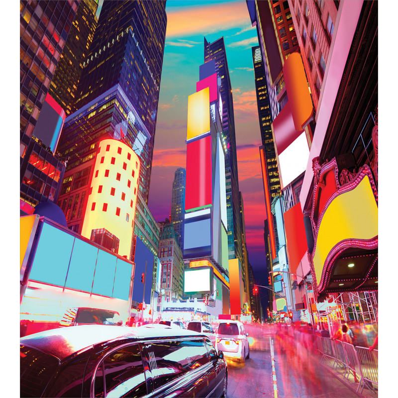 Colorful Night Times Square Duvet Cover Set