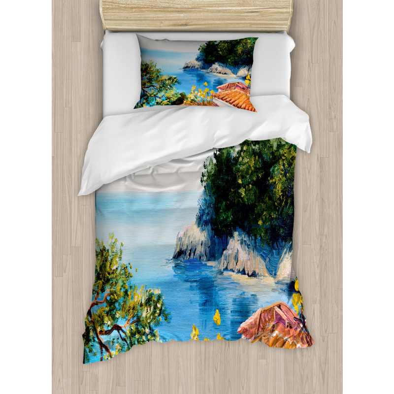 Mediterranean Scenery Duvet Cover Set