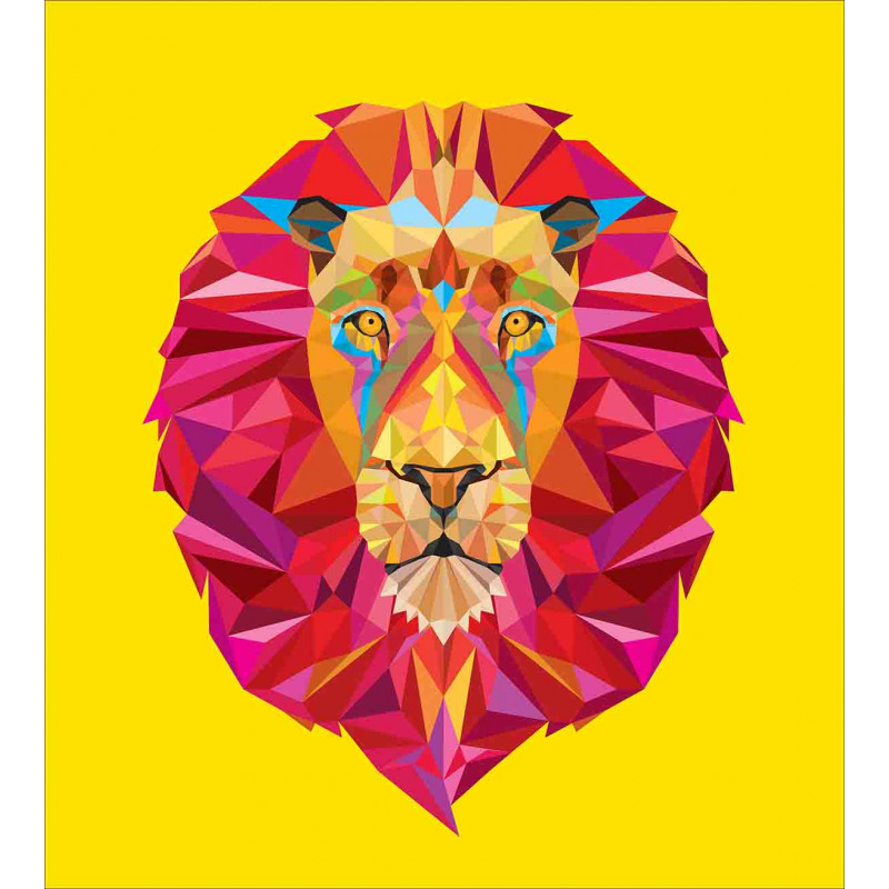 Geometric Lion Face Duvet Cover Set