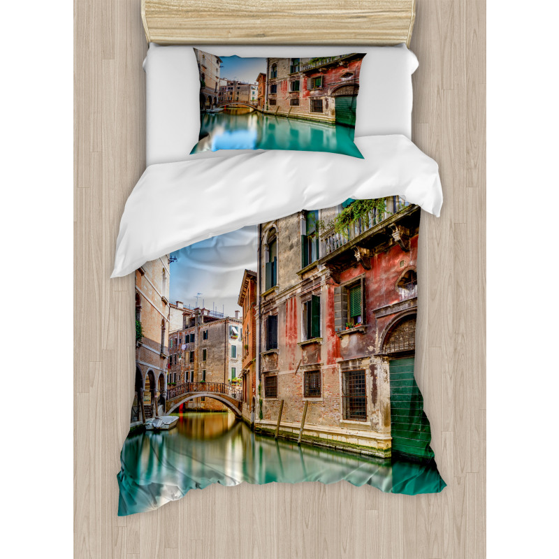 Italy City Water Canal Duvet Cover Set