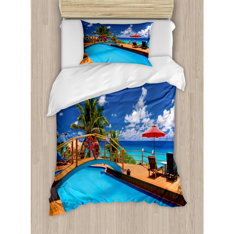Sea Pool Beach Holiday Duvet Cover Set