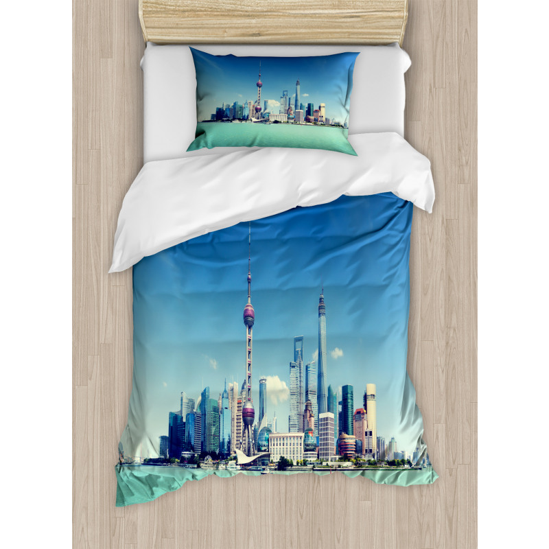 Shanghai Scenery Duvet Cover Set