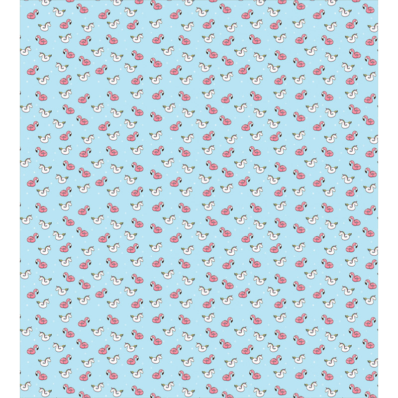 Rubber Unicorn Flamingo Duvet Cover Set