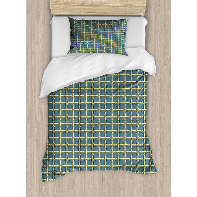 Simplistic Bamboo Cane Cell Duvet Cover Set