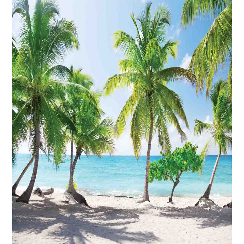 Palm Trees Island Shore Duvet Cover Set