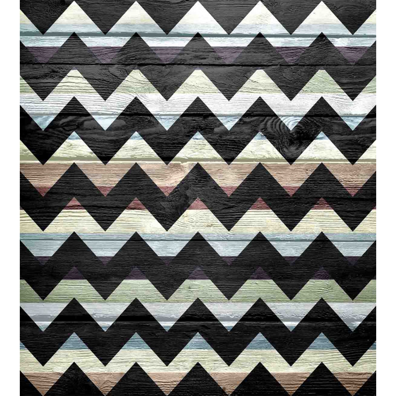 Retro Art Black Chevron Duvet Cover Set