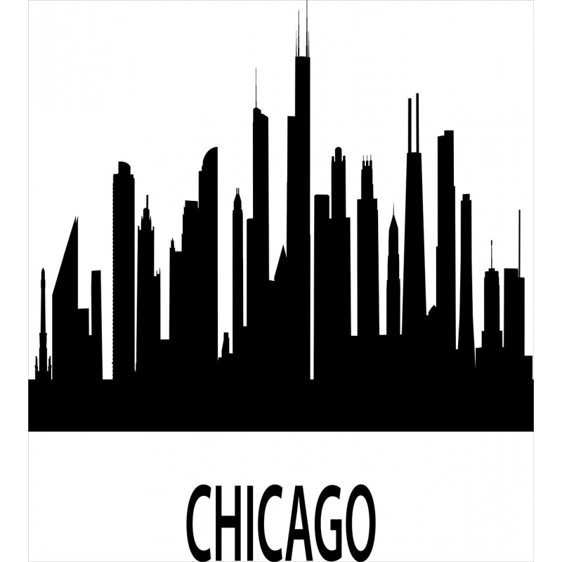 Chicago Line Silhouette Duvet Cover Set