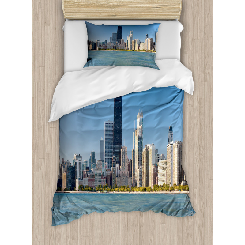 Panorama of Skyscrapers Duvet Cover Set