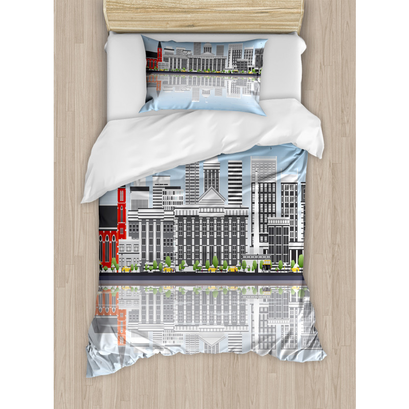 Modern Springfield Skyline Duvet Cover Set