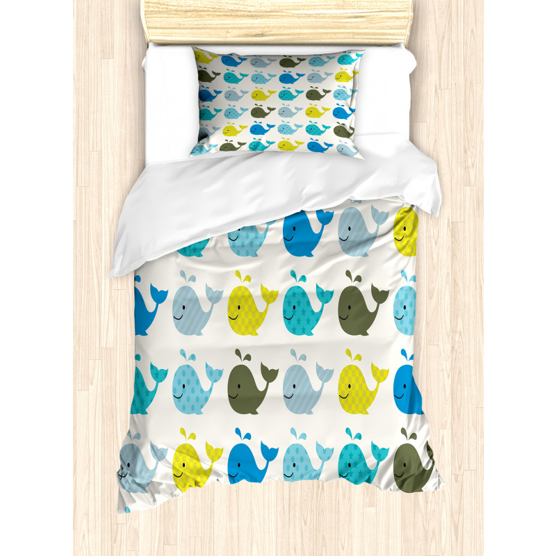 Childish Pattern Big Fish Duvet Cover Set