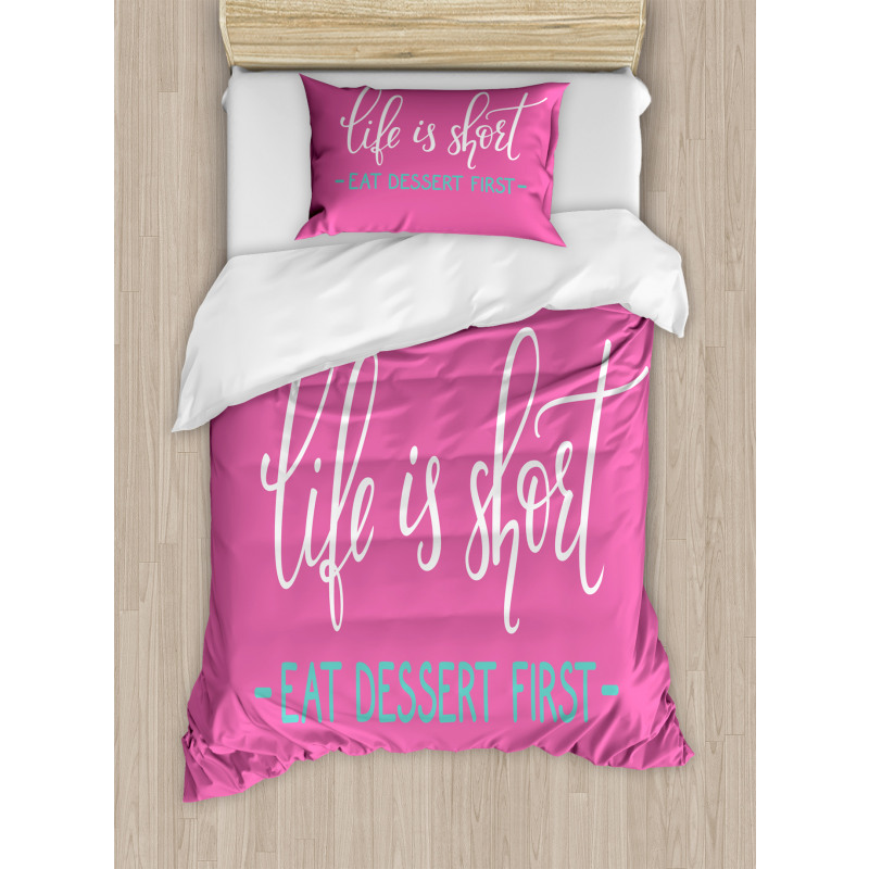 Style Eat Dessert First Duvet Cover Set