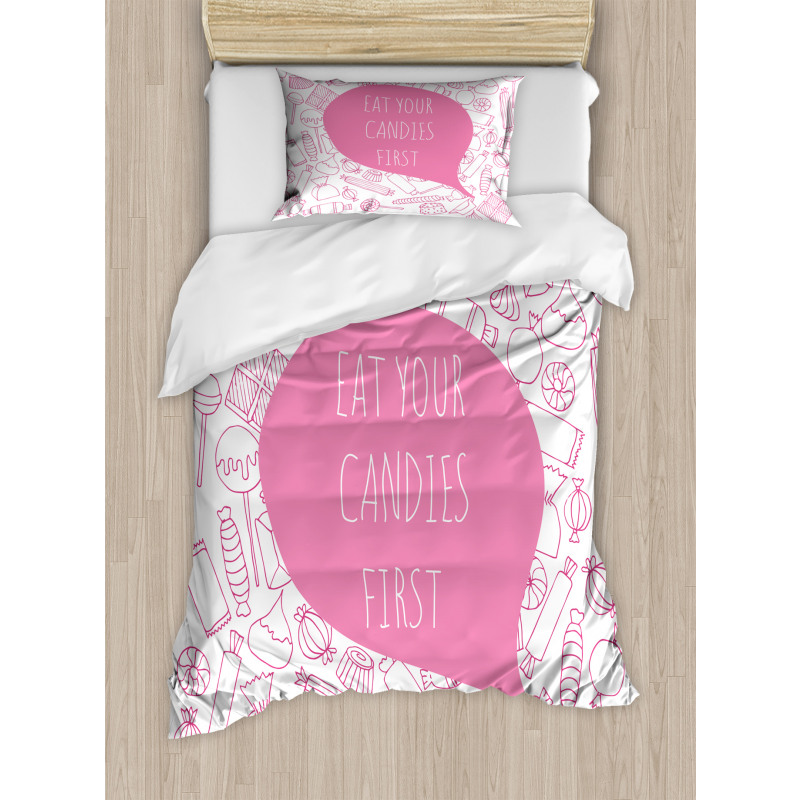 Eat Your Candies First Duvet Cover Set