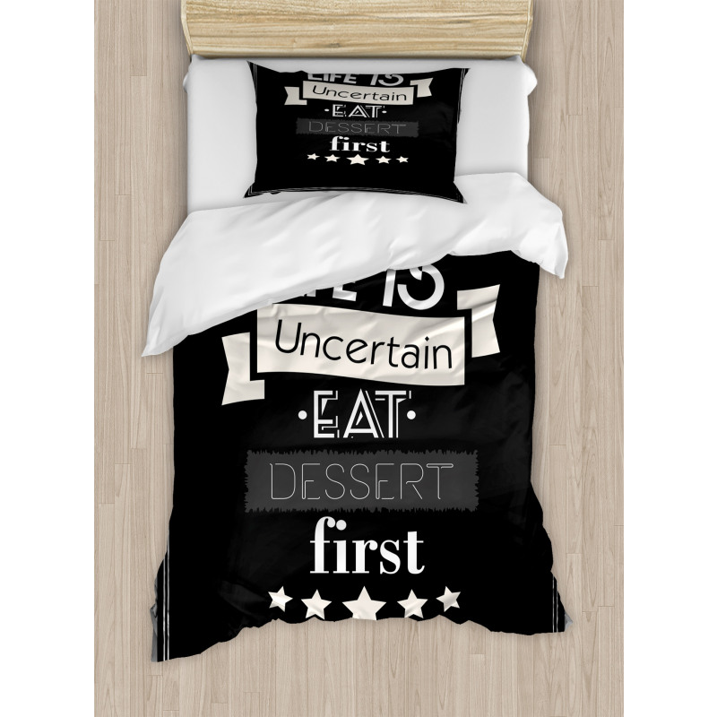 Life is Uncertain Food Themed Duvet Cover Set