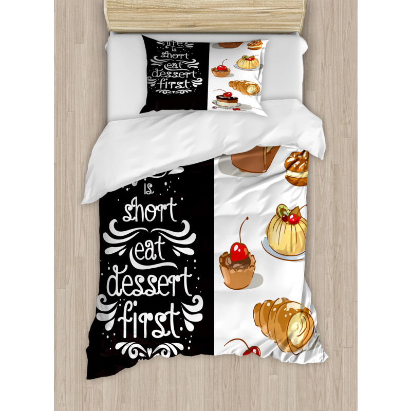 Eat Dessert First Patisserie Duvet Cover Set