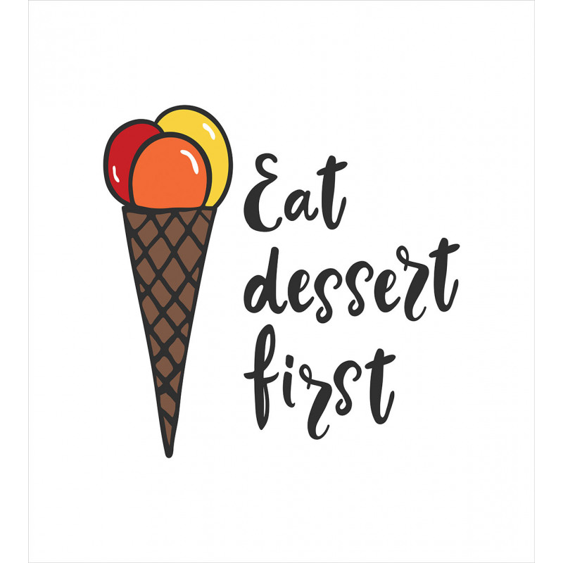 Eat Dessert First Ice Cream Duvet Cover Set