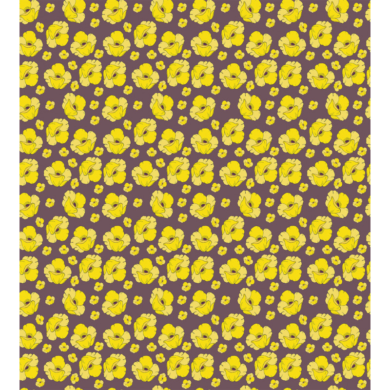 Vintage Yellow Poppy Flowers Duvet Cover Set