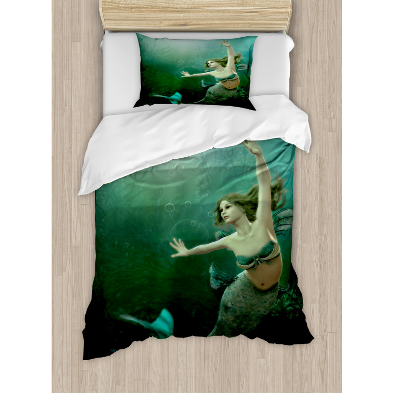 Mermaid Undersea Duvet Cover Set