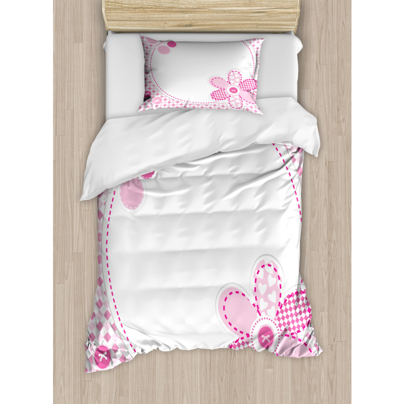 Girly with Flower Sweetheart Duvet Cover Set