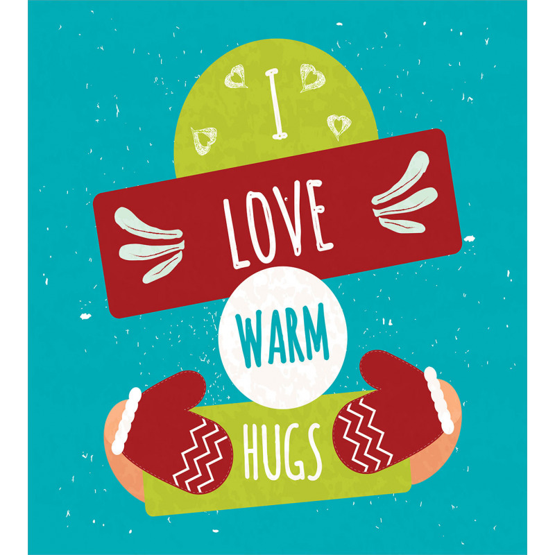 I Love Warm Hugs Gloved Hands Duvet Cover Set