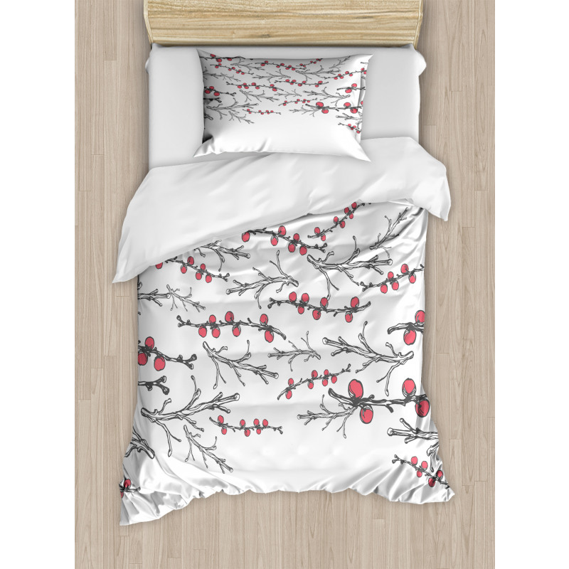 Branches of Winter Berry Duvet Cover Set