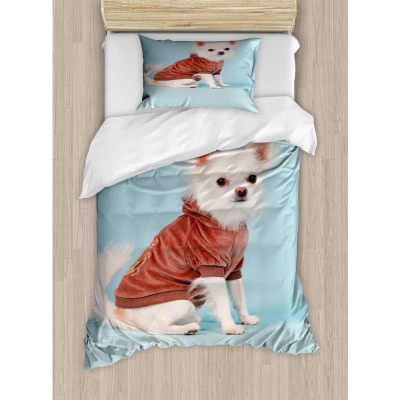 Puppy with Clothes Duvet Cover Set