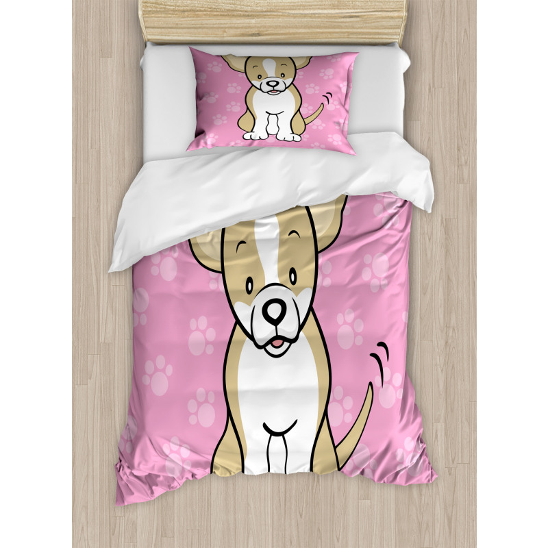 Cartoon of Dog Duvet Cover Set