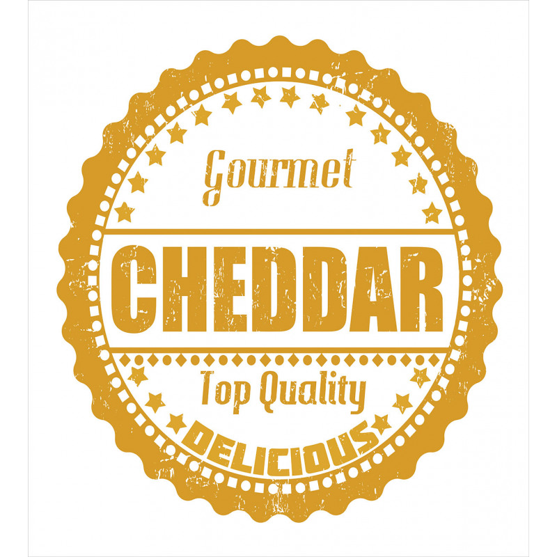 Gourmet Cheddar Rubber Stamp Duvet Cover Set