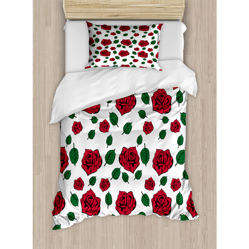 Romance Floral Doodle Duvet Cover Set