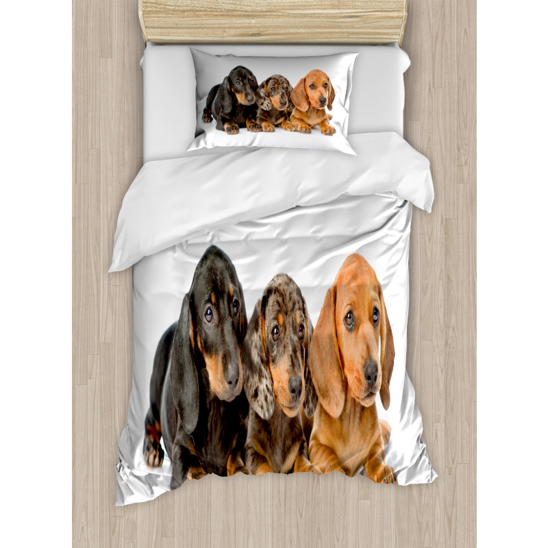 Puppies Lying Together Duvet Cover Set