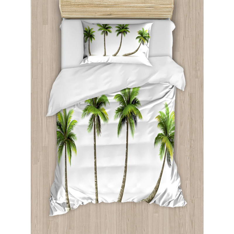 Different Sized Tropical Trees Duvet Cover Set