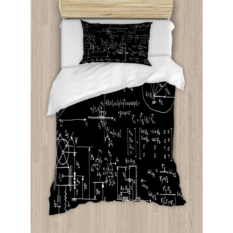 Mechanical Formula Sketched Duvet Cover Set