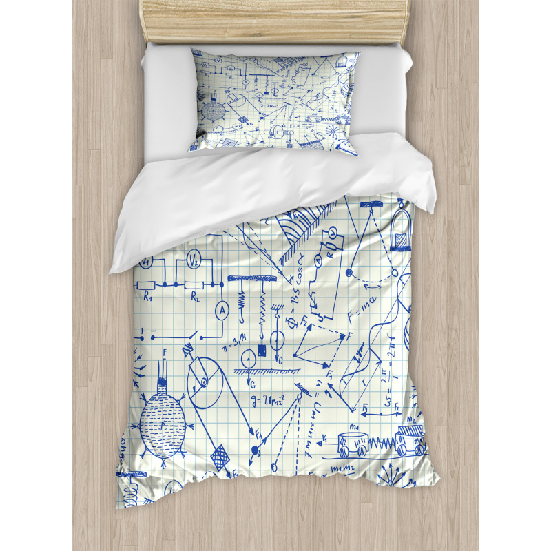 Technical Formulas Notebook Duvet Cover Set