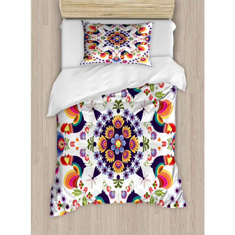 Folkloric Flowers Duvet Cover Set