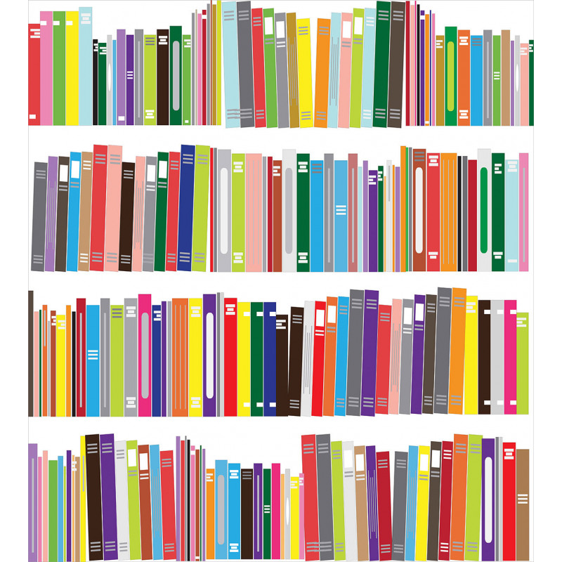 Colorful Doodle of Books Duvet Cover Set