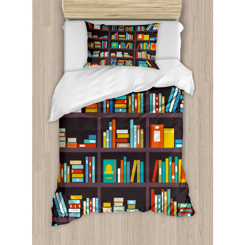 Cartoon Colorful Books Duvet Cover Set