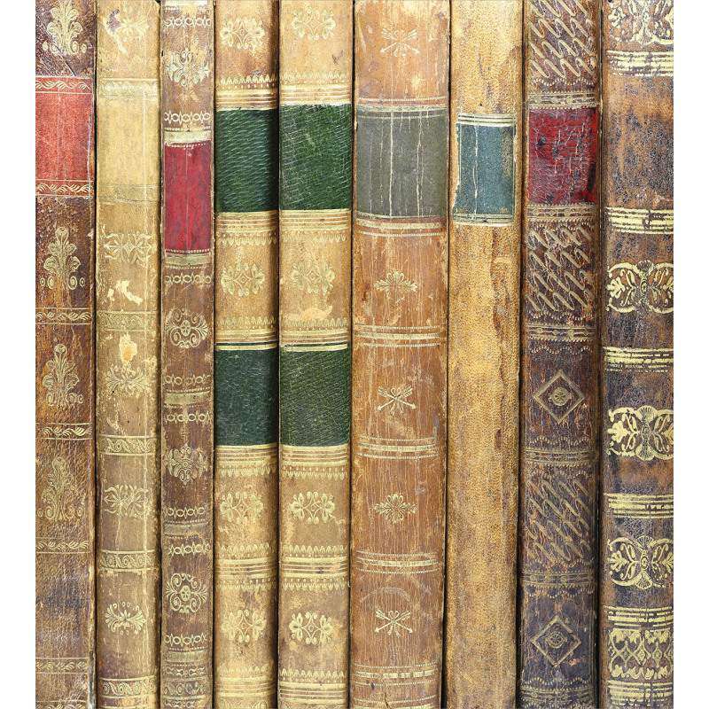 Macro Photo of Antique Novels Duvet Cover Set