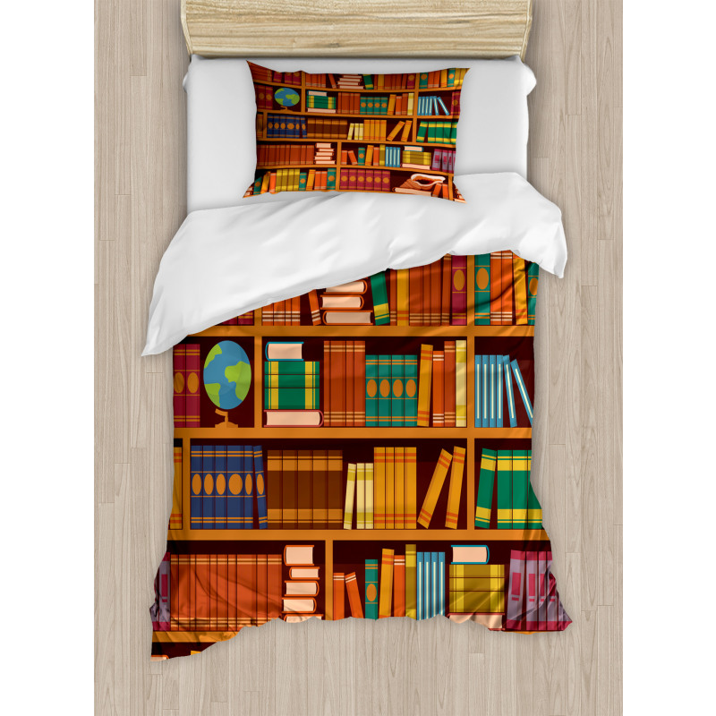 Academic Bookshelves Design Duvet Cover Set