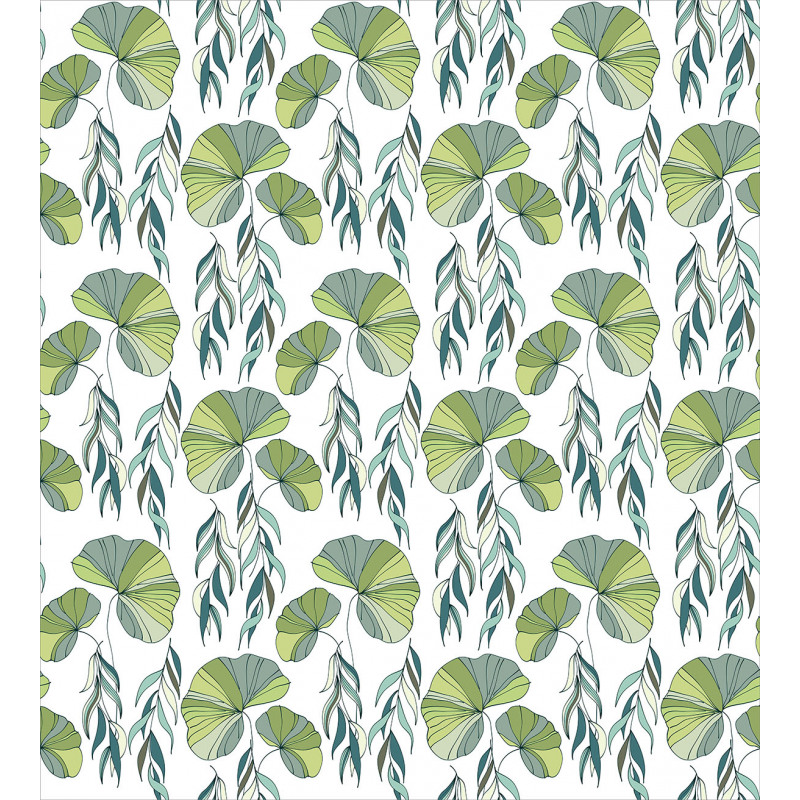 Foliage Water Lilies Duvet Cover Set