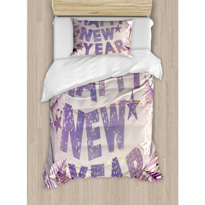 Calligraphy in Party Duvet Cover Set